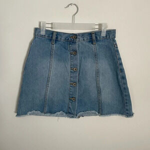 Forever 21 Denim Button Up Mini Skirt